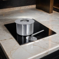 Bruciatore Arnasco, Fornello, Elemento riscaldante, Inceneritore, Made in Italy, 17x17 h10 cm, Grigio