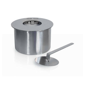 Bruciatore Arnasco, Fornello, Elemento riscaldante, Inceneritore, Made in Italy, 17x17 h10 cm, Grigio