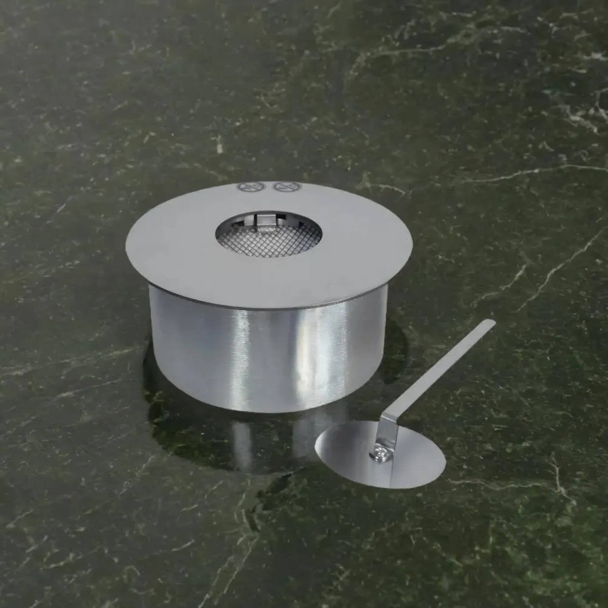 Bruciatore Annicco, Fornello, Elemento riscaldante, Inceneritore, Made in Italy, 25x25 h10 cm, Grigio