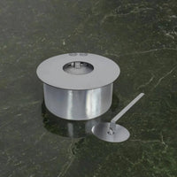 Bruciatore Annicco, Fornello, Elemento riscaldante, Inceneritore, Made in Italy, 25x25 h10 cm, Grigio