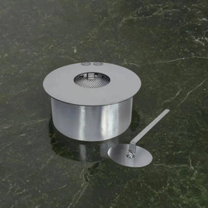 Bruciatore Annicco, Fornello, Elemento riscaldante, Inceneritore, Made in Italy, 25x25 h10 cm, Grigio