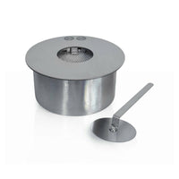 Bruciatore Annicco, Fornello, Elemento riscaldante, Inceneritore, Made in Italy, 25x25 h10 cm, Grigio