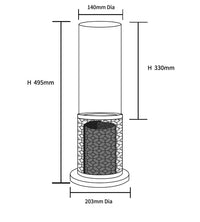 Camino a bioetanolo Alme, Caminetto ecologico, Focolare senza fumo, Riscaldatore ad etanolo, Made in Italy, 20x20 h50 cm, Nero e Oro