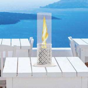 Camino a bioetanolo Alme, Caminetto ecologico, Focolare senza fumo, Riscaldatore ad etanolo, Made in Italy, 20x20 h50 cm, Nero e Oro