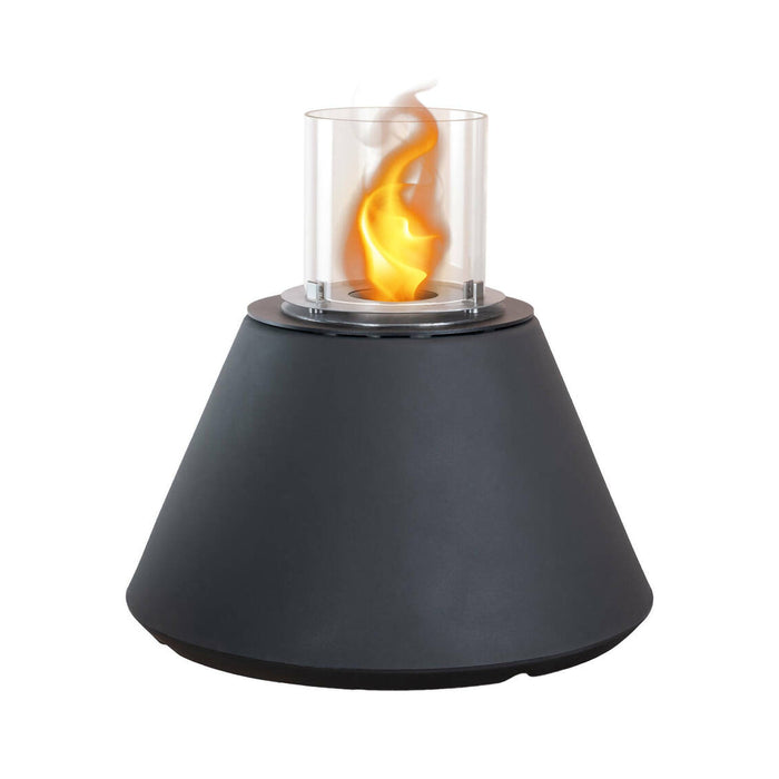 Camino a bioetanolo Parbo, Caminetto ecologico, Focolare senza fumo, Riscaldatore ad etanolo, Made in Italy, 60x60 h56 cm, Nero