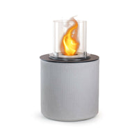 Camino a bioetanolo Maynila, Caminetto ecologico, Focolare senza fumo, Riscaldatore ad etanolo, Made in Italy, 36x36 h56 cm, Grigio