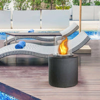 Camino a bioetanolo Maynila, Caminetto ecologico, Focolare senza fumo, Riscaldatore ad etanolo, Made in Italy, 36x36 h56 cm, Nero