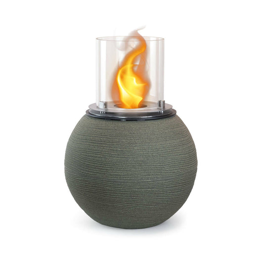 Camino a bioetanolo Alliste, Caminetto ecologico, Focolare senza fumo, Riscaldatore ad etanolo, Made in Italy, 40x40 h54 cm, Verde