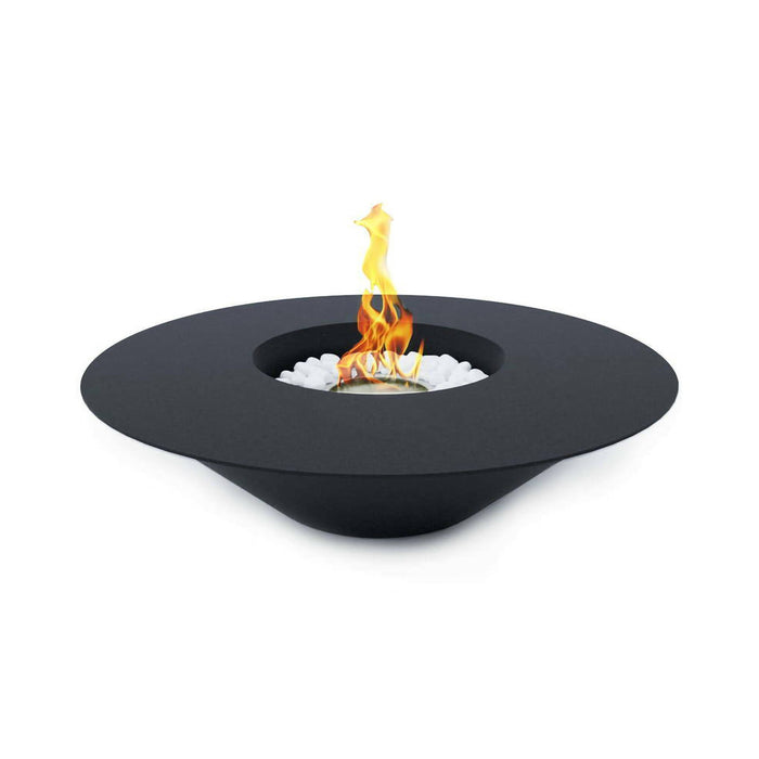 Camino a bioetanolo Arnesano, Caminetto ecologico, Focolare senza fumo, Riscaldatore ad etanolo, Made in Italy, 60x60 h15 cm, Nero