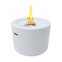 Camino a bioetanolo Aielli, Caminetto ecologico, Focolare senza fumo, Riscaldatore ad etanolo, Made in Italy, 48x48 h33 cm, Bianco