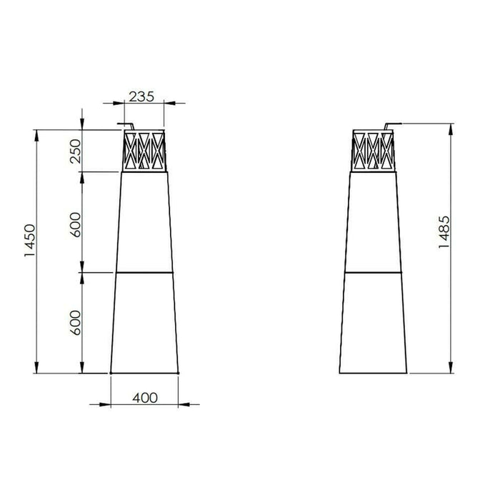Camino a bioetanolo Arese, Caminetto ecologico, Focolare senza fumo, Riscaldatore ad etanolo, Made in Italy, 40x40 h145 cm, Bianco