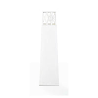 Camino a bioetanolo Arese, Caminetto ecologico, Focolare senza fumo, Riscaldatore ad etanolo, Made in Italy, 40x40 h145 cm, Bianco