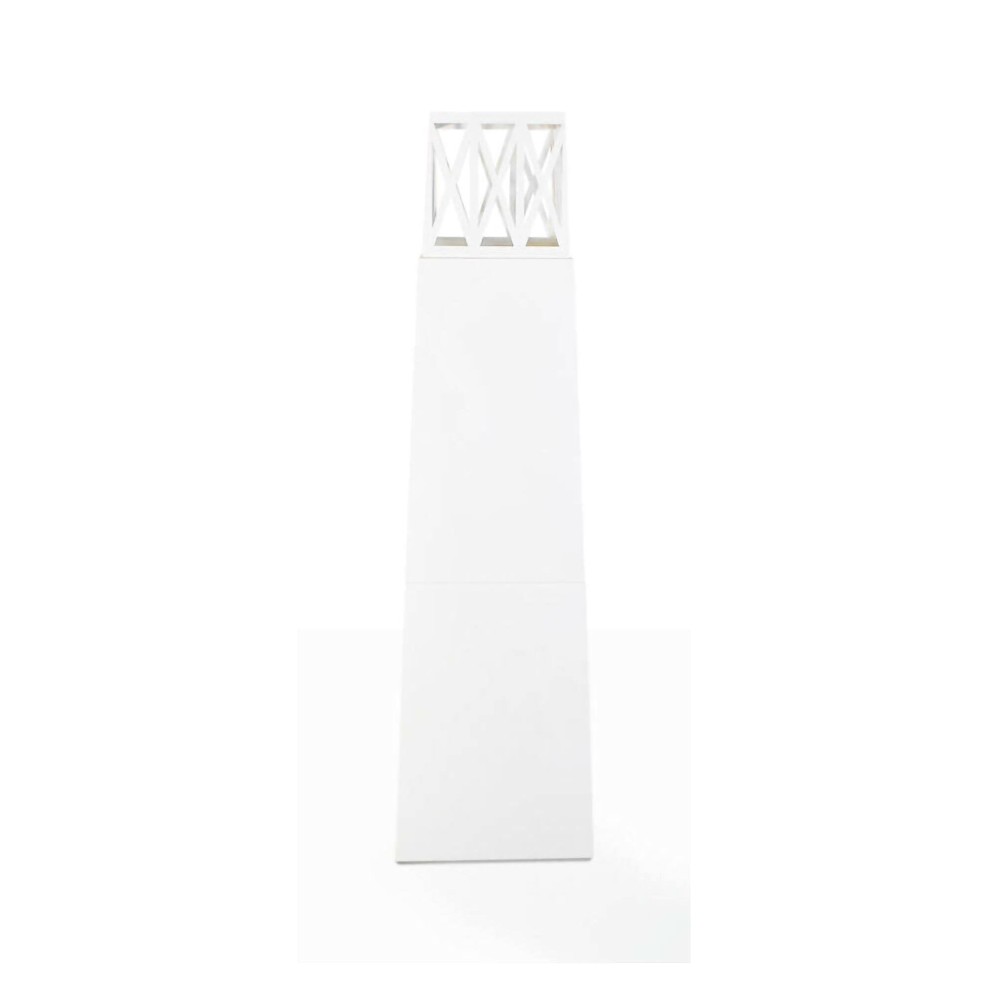 Camino a bioetanolo Arese, Caminetto ecologico, Focolare senza fumo, Riscaldatore ad etanolo, Made in Italy, 40x40 h145 cm, Bianco