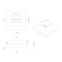 Camino a bioetanolo Alife, Caminetto ecologico, Focolare senza fumo, Riscaldatore ad etanolo, Made in Italy, 70x70 h35 cm, Bianco