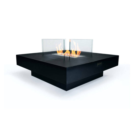 Camino a bioetanolo Alife, Caminetto ecologico, Focolare senza fumo, Riscaldatore ad etanolo, Made in Italy, 70x70 h36 cm, Nero