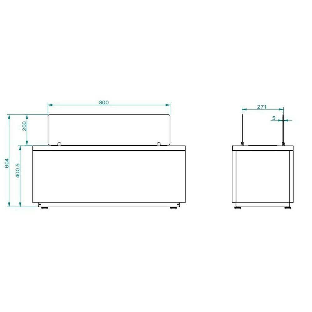 Camino a bioetanolo Arena, Caminetto ecologico, Focolare senza fumo, Riscaldatore ad etanolo, Made in Italy, 40x100 h40 cm, Bianco