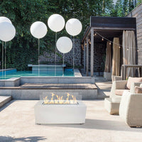 Camino a bioetanolo Arena, Caminetto ecologico, Focolare senza fumo, Riscaldatore ad etanolo, Made in Italy, 40x100 h40 cm, Bianco