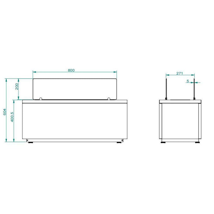 Camino a bioetanolo Arena, Caminetto ecologico, Focolare senza fumo, Riscaldatore ad etanolo, Made in Italy, 40x100 h40 cm, Nero