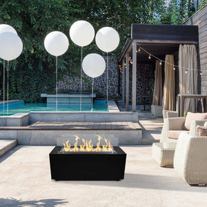 Camino a bioetanolo Arena, Caminetto ecologico, Focolare senza fumo, Riscaldatore ad etanolo, Made in Italy, 40x100 h40 cm, Nero