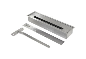 Camino a bioetanolo Teguci, Caminetto ecologico, Focolare senza fumo, Riscaldatore ad etanolo, Made in Italy, 58x28 h52 cm, Nero