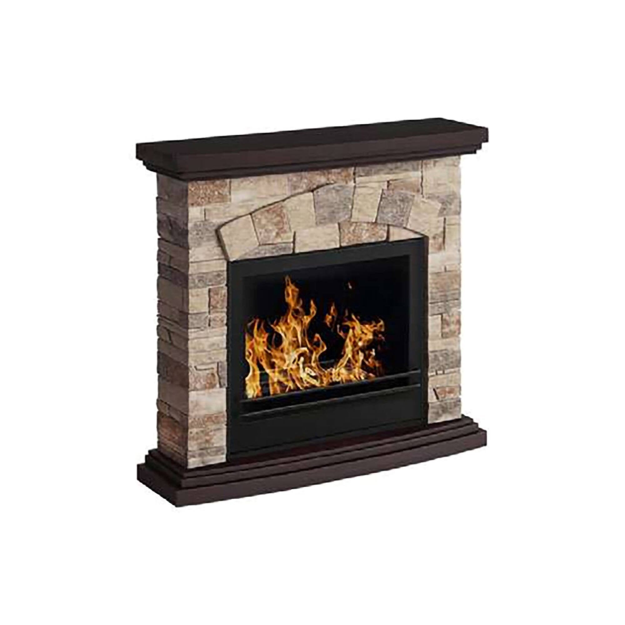 Camino a bioetanolo Ailoche, Caminetto ecologico, Focolare senza fumo, Riscaldatore ad etanolo, Made in Italy, 93x28 h85 cm, Beige