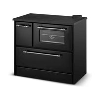 Cucina a legna Andalo, Fornello a legna, Stufa da cucina tradizionale, Cucina vintage, Made in Italy, 87x51 h79 cm, Nero