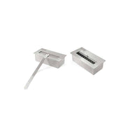 Stufa a bioetanolo Appiano, Camino a bioetanolo, Stufa ecologica, Riscaldatore senza canna fumaria, Made in Italy, 50x27 h80 cm, Bianco e Nero