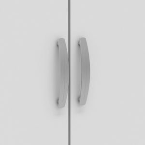 Guardaroba 2 ante Barge, Mobile camera da letto, Cabina armadio portabiti, Armadio appendiabiti, 79x52 h166 cm, Rovere e Bianco opaco