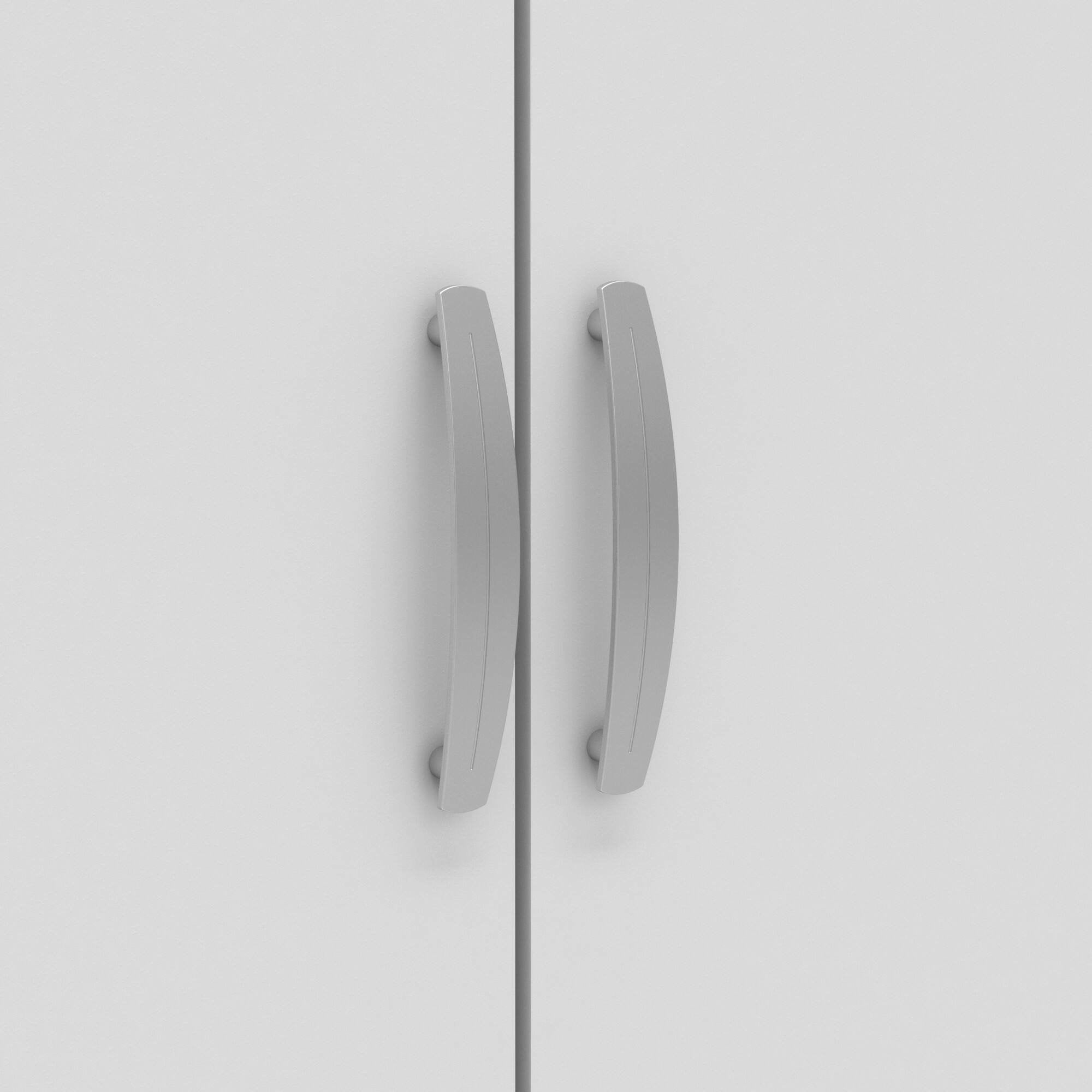 Guardaroba 2 ante Ockhi, Mobile camera da letto, Cabina armadio portabiti, Armadio appendiabiti, 79x52 h166 cm, Rovere e Bianco opaco