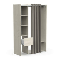 Guardaroba grande Elettori, Mobile camera da letto, Cabina armadio portabiti, Armadio appendiabiti, 119x50 h183 cm, Rovere