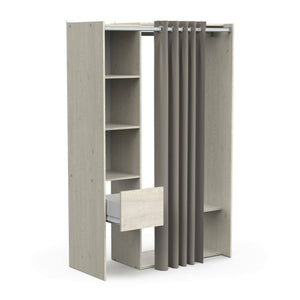 Guardaroba grande Elettori, Mobile camera da letto, Cabina armadio portabiti, Armadio appendiabiti, 119x50 h183 cm, Rovere