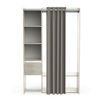 Guardaroba grande Elettori, Mobile camera da letto, Cabina armadio portabiti, Armadio appendiabiti, 119x50 h183 cm, Rovere