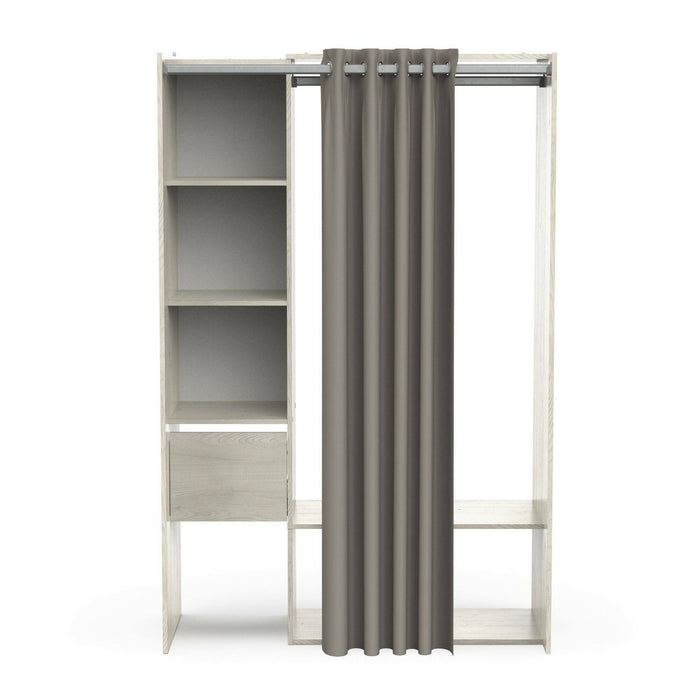 Guardaroba grande Elettori, Mobile camera da letto, Cabina armadio portabiti, Armadio appendiabiti, 119x50 h183 cm, Rovere