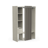 Guardaroba grande Elettori, Mobile camera da letto, Cabina armadio portabiti, Armadio appendiabiti, 119x50 h183 cm, Rovere