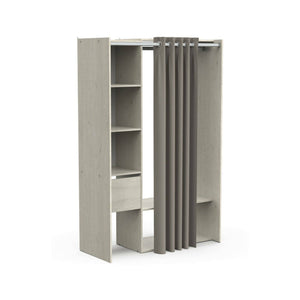 Guardaroba grande Elettori, Mobile camera da letto, Cabina armadio portabiti, Armadio appendiabiti, 119x50 h183 cm, Rovere