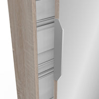 Scarpiera Baucina, Mobile portascarpe, Armadio da ingresso multiuso, Mobiletto per calzature, 50x20 h181 cm, Rovere