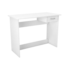 Scrivania Bargagli, Scrittoio multiuso, Tavolo per ufficio porta PC, Piano di lavoro, 101x49 h76 cm, Bianco opaco