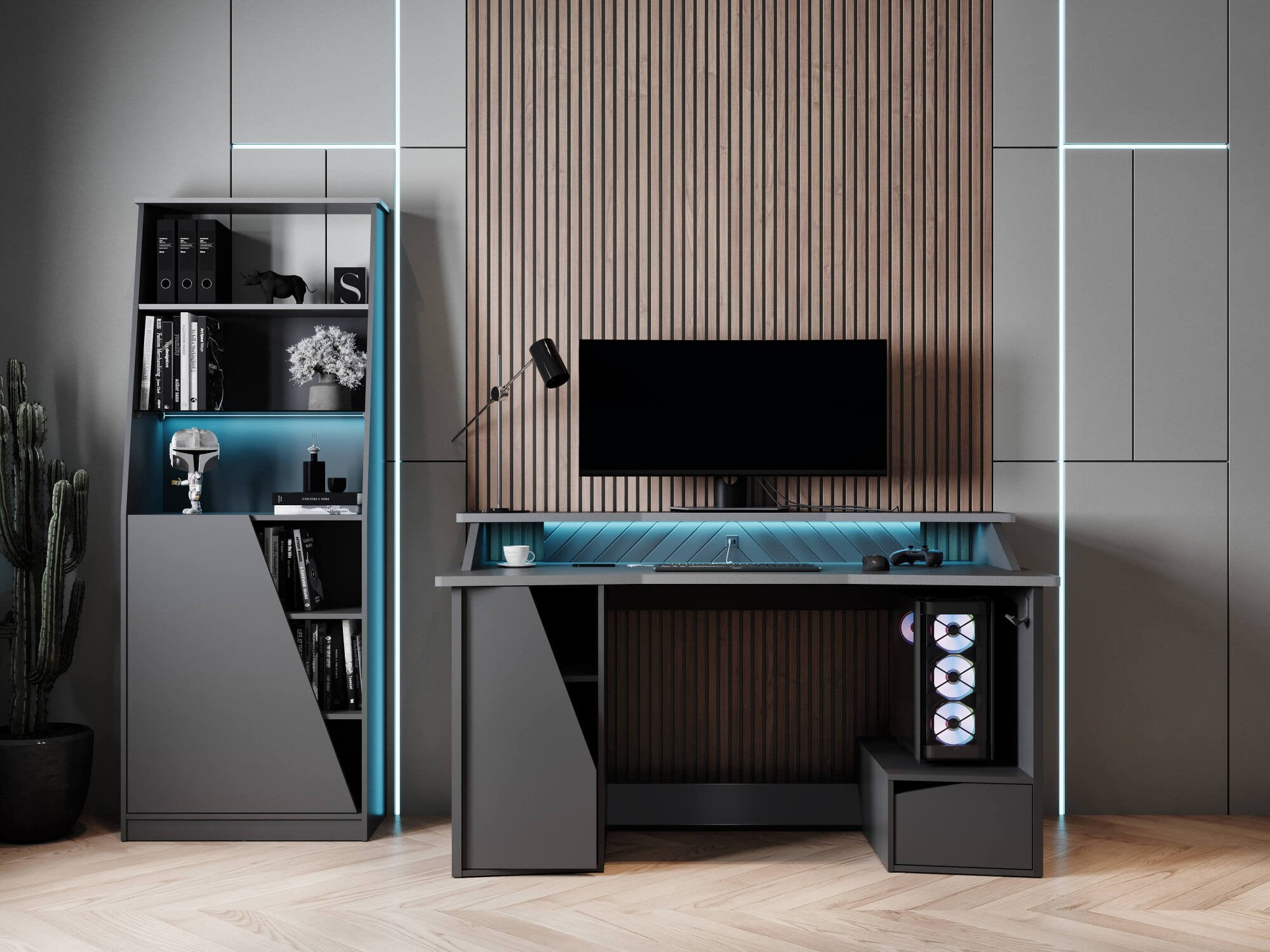 Scrivania Arsoli, Scrittoio da gaming, Tavolo per ufficio porta PC, Piano di lavoro, 160x76 h92 cm, Nero