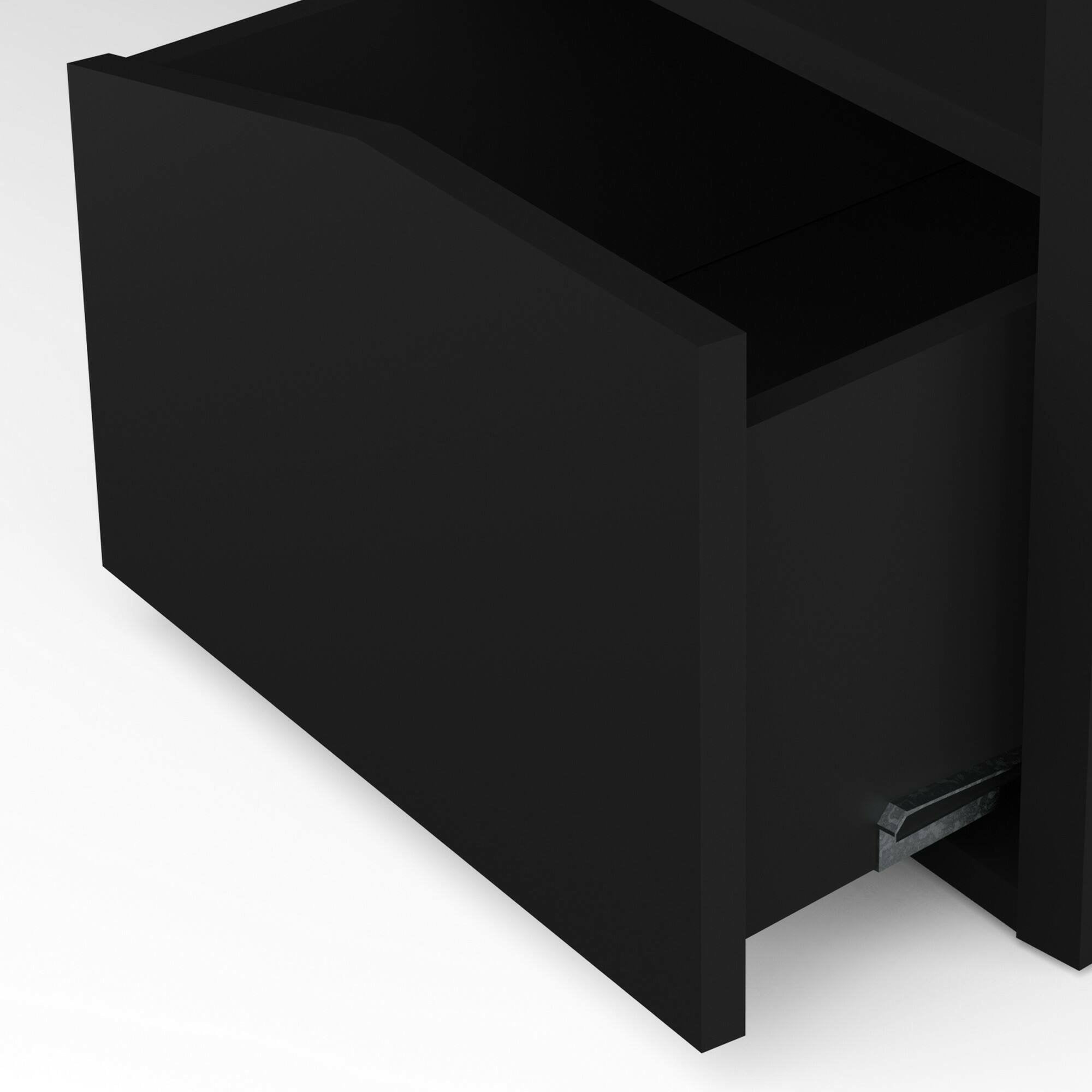 Scrivania Arsoli, Scrittoio da gaming, Tavolo per ufficio porta PC, Piano di lavoro, 160x76 h92 cm, Nero