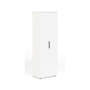 Armadio multiuso 2 ante Bator, Mobile multifunzionale, Mobiletto scarpiera, Guardaroba porta scarpe, 61x35 h180 cm, Bianco opaco
