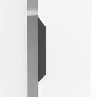 Armadio multiuso 2 ante Bator, Mobile multifunzionale, Mobiletto scarpiera, Guardaroba porta scarpe, 61x35 h180 cm, Bianco opaco