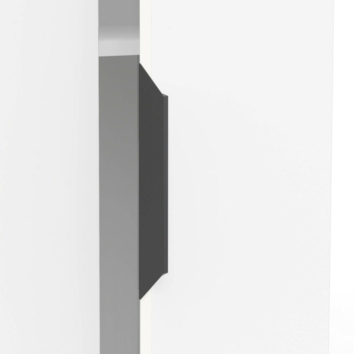 Armadio multiuso 2 ante Bator, Mobile multifunzionale, Mobiletto scarpiera, Guardaroba porta scarpe, 61x35 h180 cm, Bianco opaco