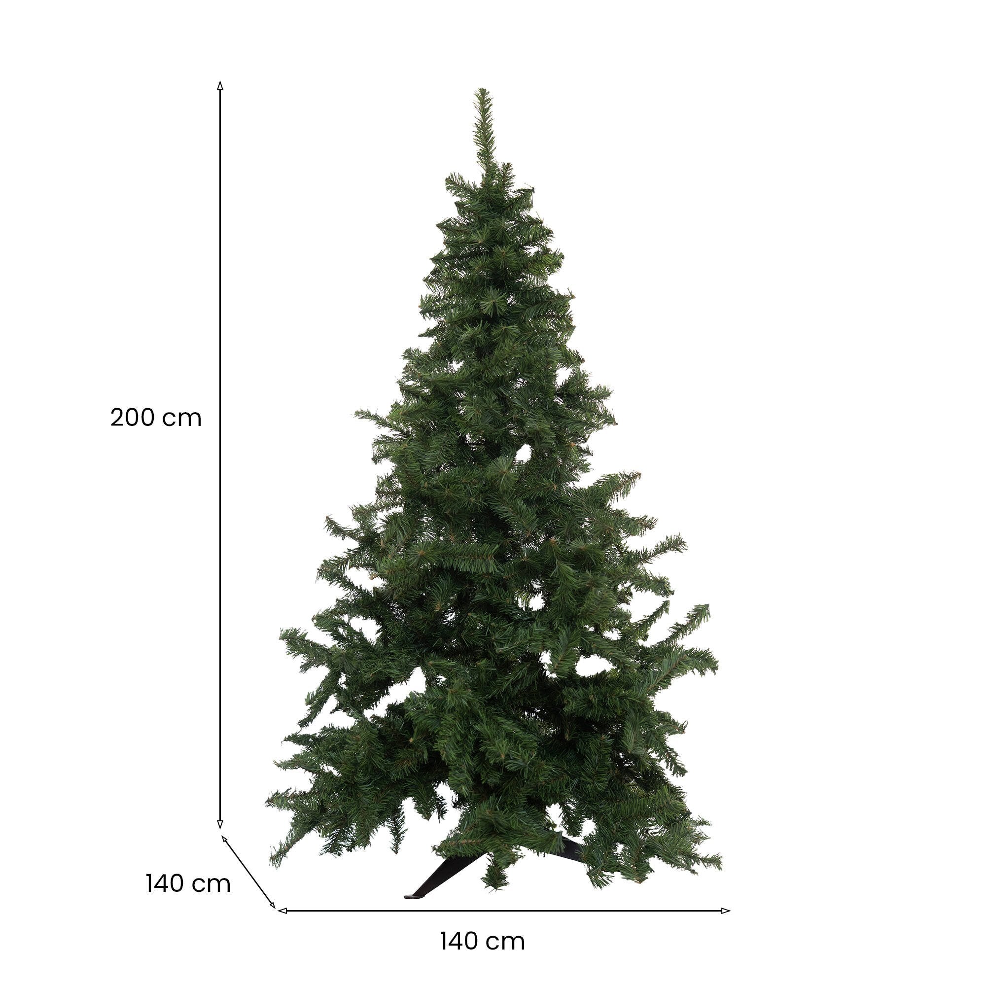 Tinsel, Albero di Natale 74 Rami Made in Italy, 200h cm Verde