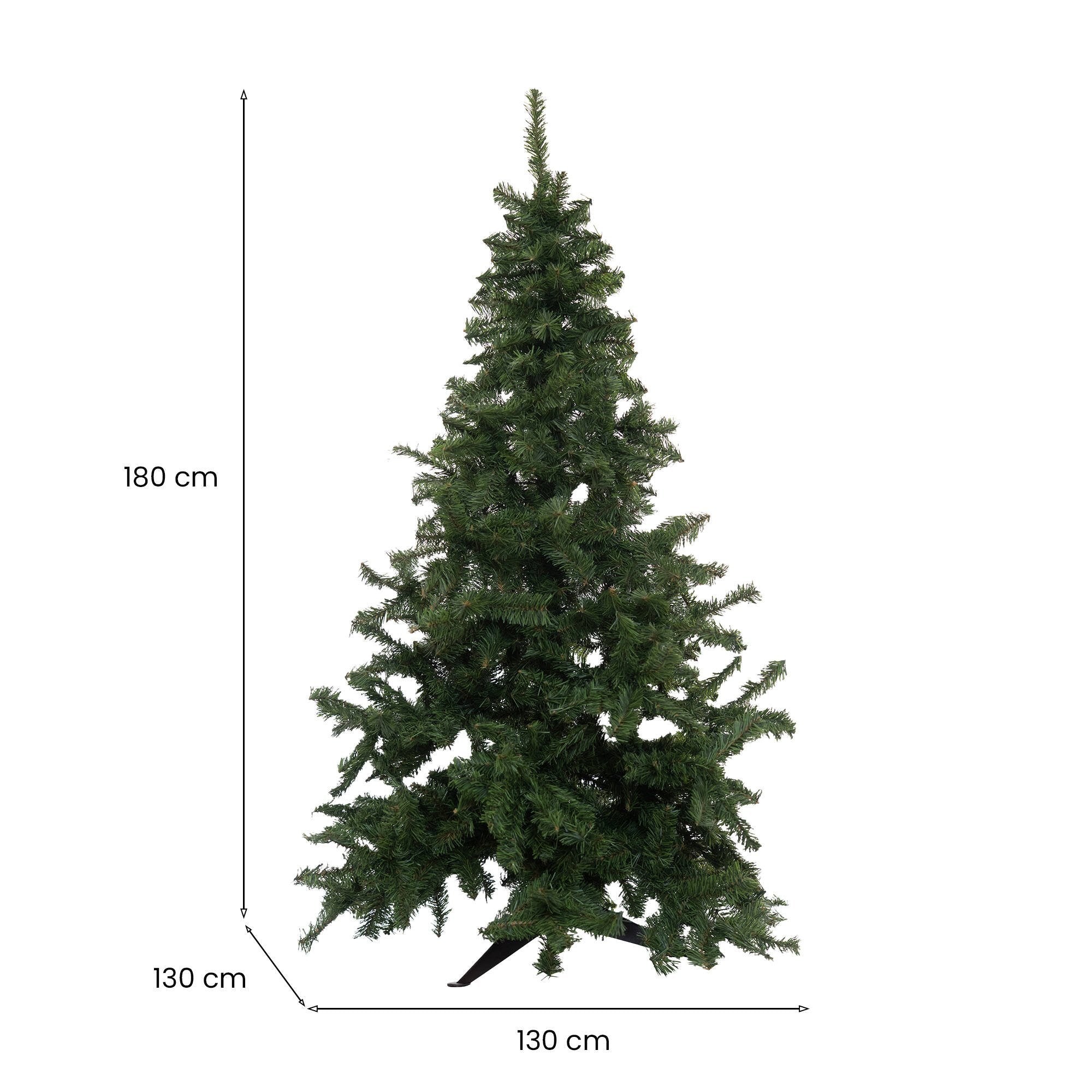 Tinsel, Albero di Natale 180 cm 61 Rami Made in Italy, 180h cm Verde