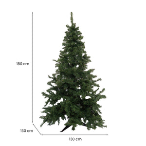 Tinsel, Albero di Natale 180 cm 61 Rami Made in Italy, 180h cm Verde