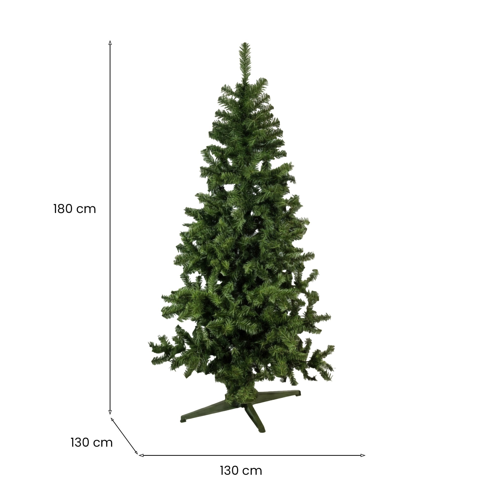 Jingles, Albero di Natale 150 cm 36 Rami Made in Italy, 150h cm Verde