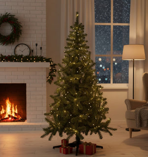 Jingles, Albero di Natale 150 cm 36 Rami Made in Italy, 150h cm Verde