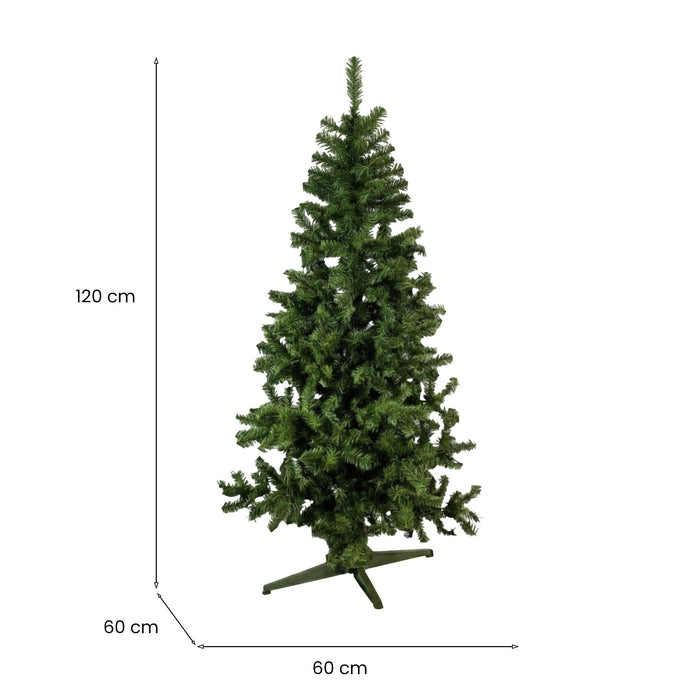 Jingles, Albero di Natale 120 cm 236 Rami Made in Italy, 120h cm Verde