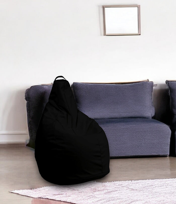 Pouf Agordo, Poltrona multiuso, Poltroncina sacco, Pouf poggiapiedi, Made in Italy, 90x90 h120 cm, Nero