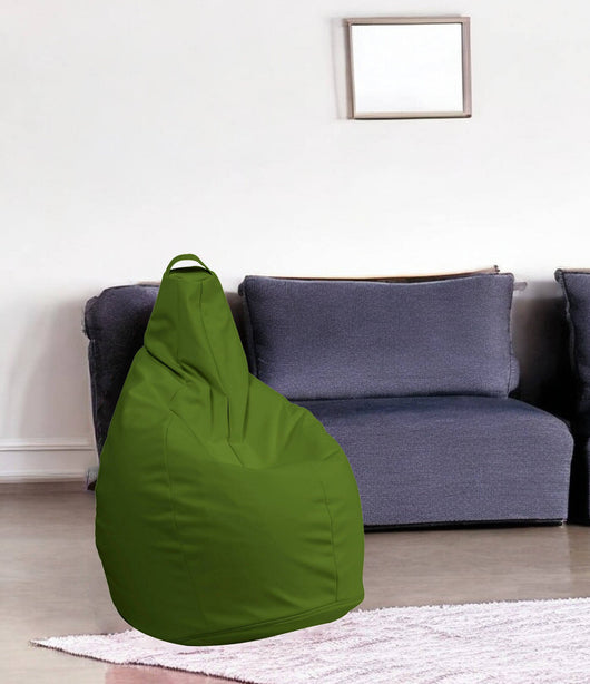 Pouf Aunter, Poltrona multiuso, Poltroncina sacco, Pouf poggiapiedi, Made in Italy, 90x90 h120 cm, Verde